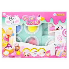 Donerland 天使黏土 甜點世界, 輕質無毒黏土, 含矽膠模型和裝飾筆, 931g, 1盒