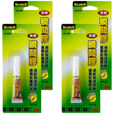 3M Scotch 液狀瞬間膠 適用多種表面 鋁管設計 快速接著, 4條