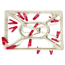 KIYO 吉鷗 日系光彩方形晒夾 16夾, 顏色隨機, 1組