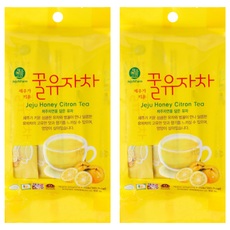 JejuNFarm 濟州島 蜂蜜柚子茶 隨手包, 酸甜的味道令人愉悅, 25g, 15條, 2袋
