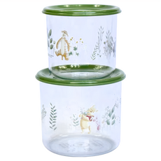 Disney 迪士尼 TRITAN 可堆疊輕透儲存罐組 DS-7119WN 小熊維尼, 2個, 1組