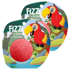 Saboo 台灣公司貨 泡沫沐浴球 PARROT'S PARADISE POP 流行音樂鸚鵡天堂, 2顆, 100g