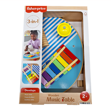 fisher-price 費雪 木製音樂三合一敲敲樂, 1個