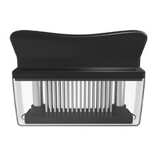 SUnORO 不鏽鋼鬆肉針 黑色,燒烤煎炸料理針,輕鬆鬆肉，讓肉質更嫩滑多汁, 155 x 35 x 115mm, 1個