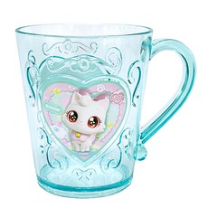 LE BARN 兒童用 Wish Cat 愛心立體透明杯, 1個, 混色, 300ml