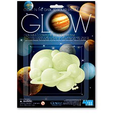 4M 立體夜光3D貼片 兒童房裝飾 天文教學玩具, 太陽系