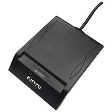 Kinyo 晶片讀卡機 65 x 16 x 84mm 線長1.2m, KCR-6152, 黑色, 1個