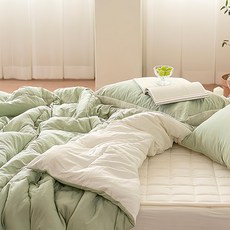 shez Home 奶昔系列 可水洗棉被+保潔墊+枕套組