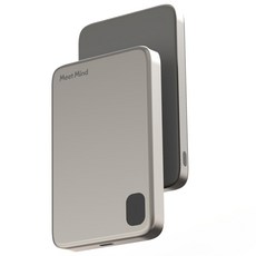 Meet Mind 薄形3合1磁吸行動電源 無線充電 最高15W BSMI安規認證, 鋁合金鈦