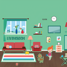 FLOWER MONACO 益智靜電貼，5種場景，150+貼紙，可重複使用，3歲以上兒童適用, 家庭, 1個