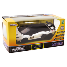 kidmate 孩子王 1 : 32 Lamborghini Aventador SVJ LED聲光合金車 68472-1 白色, 1盒