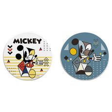 收納王妃 迪士尼特展系列 珪藻土杯墊, 繽紛藝術米奇, 2個