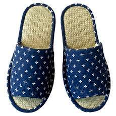 IKEHIKO 日本池彥 詩織L號拖鞋 天然藺草 聚酯纖維 日本製, 270mm, 黛藍色