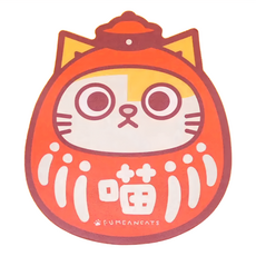 黃阿瑪的後宮生活 滑鼠墊 黃阿瑪達摩 適用於辦公桌與家用書桌 橡膠底部 布面表層, 1個