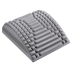 QiMart 多部位腰椎伸展按摩放鬆輔助墊，彈力材質，按摩顆粒，輕巧便攜, 1個, 銀河灰