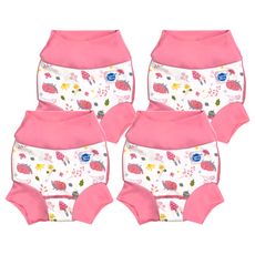 Splash About Happy Nappy Duo 森林漫遊 銀離子3D雙層游泳尿布褲, XXL 2-3歲, 4件