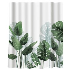 半島良品 不透光防霉防水浴簾 附掛勾, 熱帶風格, 1個