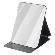 城市漫遊 摺疊化妝鏡, PU皮革 防潑水耐磨, 夜空黑, 1個