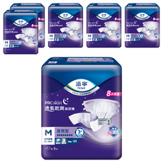 TENA 添寧 透氣乾爽成人紙尿褲 夜用型, M, 9片, 6包