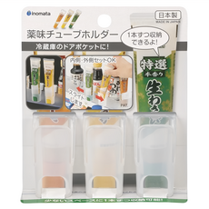 inomata 調味品管架3件組 日本製, 透明色, 1組