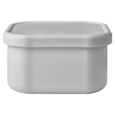 MODORI 霧面安全保鮮盒, 灰色 小號 100%矽膠 400ml, 1個, 1入