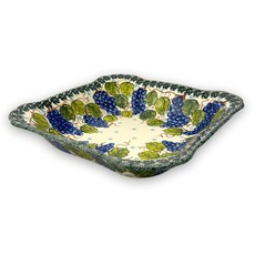 KALICH 波蘭陶 中世紀葡萄系列 方深盤, 1個, 混和顏色
