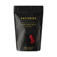 PATISWISS 帕蒂西 冷凍乾燥草莓 55%可可黑巧克力, 80g, 1包