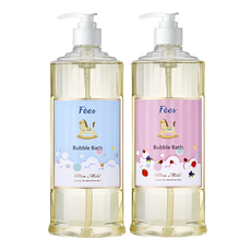Fees BEBE 嬰兒柔護泡泡露 新生兒組合 清新香600ml + 莓果香600ml, 1組