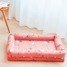 SIMBALION 雄獅 奶油獅 森林野餐 寵物記憶床墊 台灣製 10kg以下適用, 橘紅色, 1個