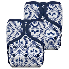 THIRSTIES 成長型 口袋式布尿布 有機棉, Night Owl, 1個, 2件