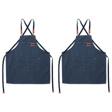 COMET 經典單寧牛仔圍裙, 藍色, 2件
