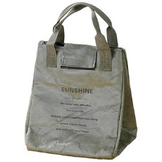 快豹 北歐風 簡約保溫便當袋 牛皮紙, 1個, 綠色