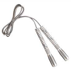 Ksy Sky Gold系列跳繩, TP材質防滑, 戶外耐磨結實繩子, 人體工學舒適手感, 繩長270 x 握把21cm, 灰色, 1條