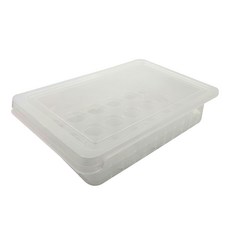 SHIMOYAMA 可疊式冰箱用18格雞蛋透氣保鮮盒, 透明, 1個