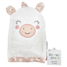 Stephen Joseph 嬰兒沐浴手套 - 100%棉, 獨角獸, 1個