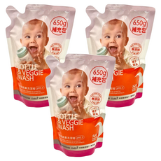 媽媽餵 奶瓶蔬果洗潔精補充包 650g, 3包