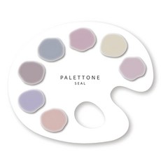 sun-star PALETTONE 調色盤造型風格便利貼 7色各10枚 可愛調色盤外觀設計, 柔繪莫蘭迪, 70張, 1組
