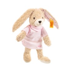 Steiff 德國金耳釦泰迪熊 嬰幼兒玩偶, 20cm, Hoppel Rabbit pale pink, 1個