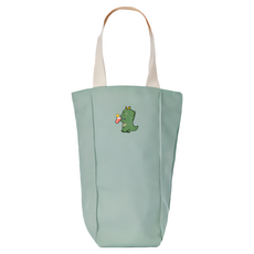 YCCT 飲料提袋高大款, 棉質帆布, 適用速吸杯/冰霸杯/保冰杯等, 清新綠, 12 x 10 x 26cm, 1個