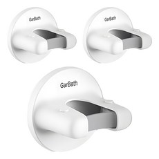 高彈性矽膠防滑拖把掛架 圓形, 3個, 白色