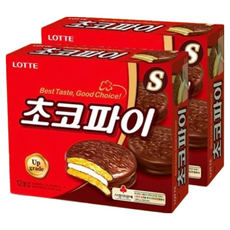 LOTTE 樂天 巧克力派 12個, 408g, 2盒
