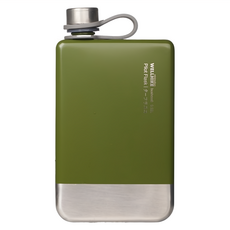WellHike 玩客 BC方形酒壺 軍綠色 230ml, 1個