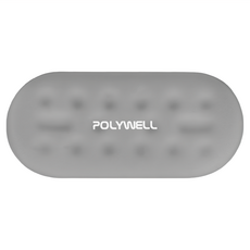 POLYWELL 寶利威爾 鍵盤滑鼠記憶棉護腕墊 慢回彈 支撐力強 壓力釋放 透氣凹槽 底部止滑 多種尺寸 PW15-T65-0687, 灰色, 1個