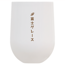 FUJI-GRACE 富士雅麗 真空陶瓷塗層蛋型杯 350ml 8cm寬口設計 304不鏽鋼, 白色, 1個