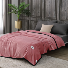 Ishur 伊舒爾 法蘭絨金貂絨素色毯, 150 x 200cm, 典雅粉, 1個