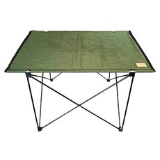 Outdoor Base 納米鋁合金輕量桌 可拆卸式航太鋁合金桌板 高承重堅固耐用, L(80 x 59 x 50cm), 橄欖綠, 1個