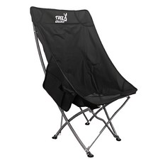 TREEWalker 輕量舒適高背月亮椅 CR9202BK F 1.45kg, 冒險黑, 1個