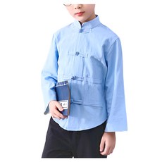 Kori Deer 可莉鹿 兒童萬聖節變裝派對造型服裝民國風學生裝 舒適透氣面料, 140cm, 藍色, 1入