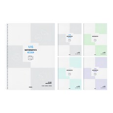 Penpia 3000 6分割線圈數學筆記本, 5個, 隨機出貨
