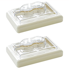 Aguard 防觸電插頭保護蓋 突出型 安全插座保護蓋, 透明, 2個